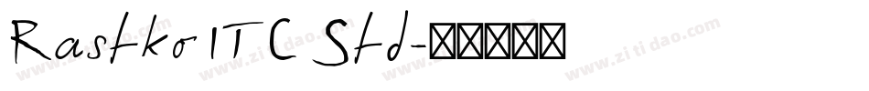 Rastko ITC Std字体转换